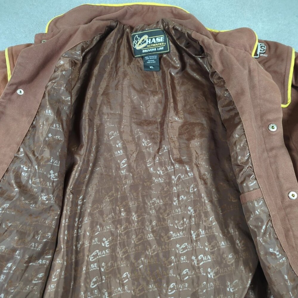 Chase Authentics Drivers Line Nascar Jacket Mens XL Brown M&M - Picture 8 of 11